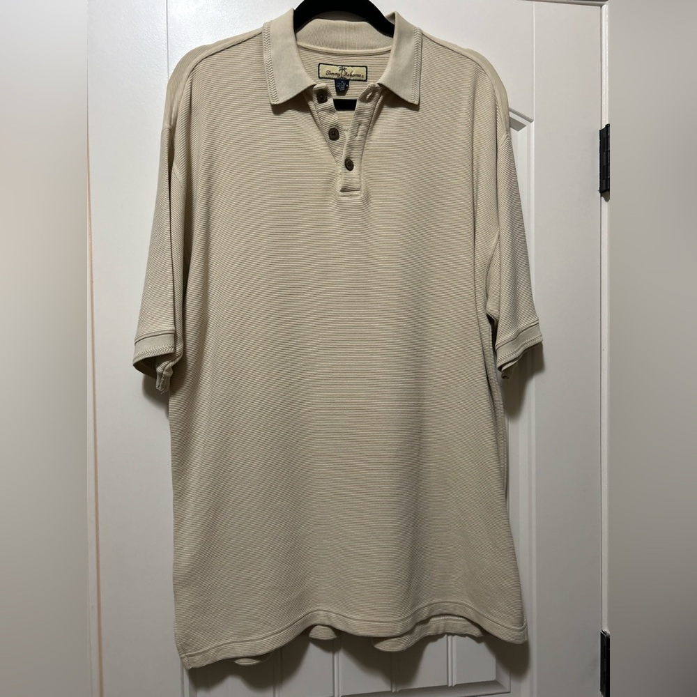 Tommy Bahama Tan Polo Shirt Classic Style